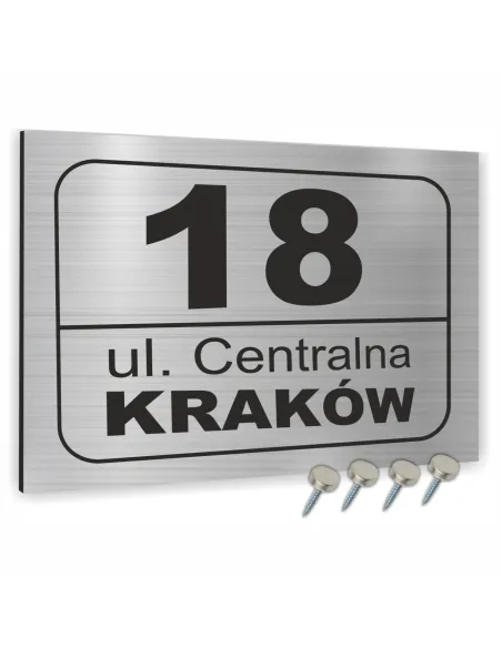 Tabliczka Tablica ADRESOWA ALUMINIOWA różne elementy dibond 20x15 cm