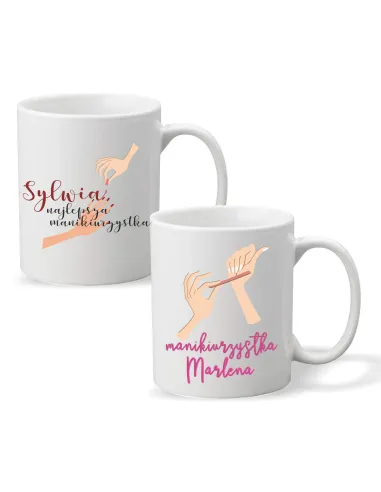 FOTO KUBEK z nadrukiem PREZENT dla MANIKIURZYSTKI