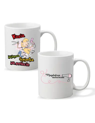 FOTO KUBEK z nadrukiem PREZENT dla FRYZJERKI