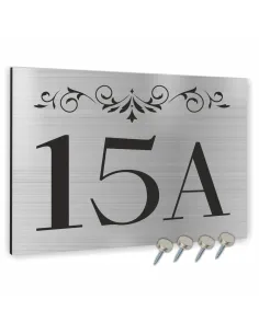 TABLICZKA ADRESOWA NUMER DOMU SZYLD - ALUMINIUM z wzorkami 20x15 cm dibond