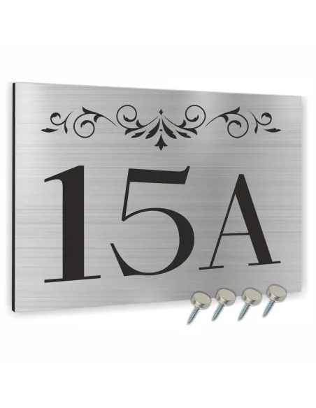TABLICZKA ADRESOWA NUMER DOMU SZYLD - ALUMINIUM z wzorkami 20x15 cm dibond