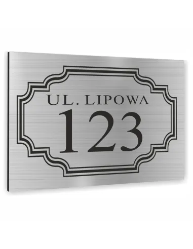 METALOWA TABLICA ADRESOWA NAZWA ULICY ALUMINIUM napis w ramce 20x15 cm dibond
