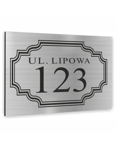 METALOWA TABLICA ADRESOWA NAZWA ULICY ALUMINIUM napis w ramce 20x15 cm dibond