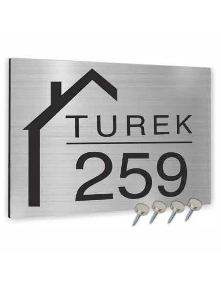 TABLICA ADRESOWA z numerem domu z różnymi motywami DIBOND 20x15 cm