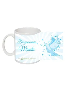 Kubek z nadrukiem bierzmowanie imię prezent na bierzmowanie