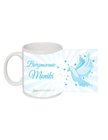 Kubek z nadrukiem bierzmowanie imię prezent na bierzmowanie