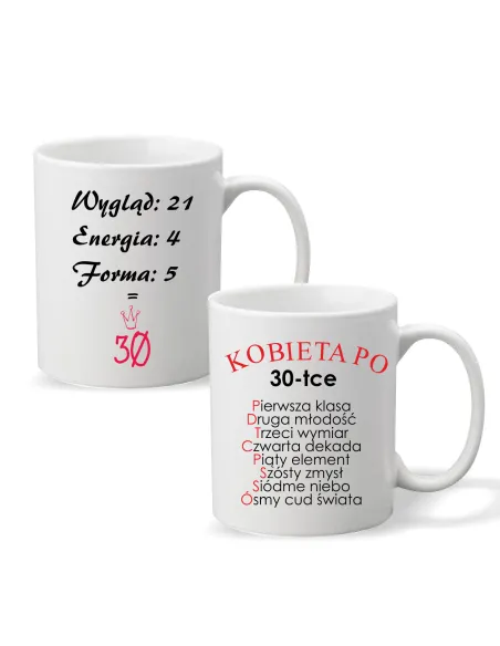 FOTO KUBEK z nadrukiem PREZENT na Urodziny 30