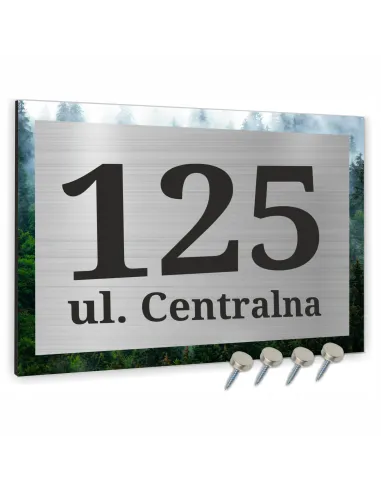 TABLICA ADRESOWA NAZWA ULICY ALUMINIUM kraj obraz drugoplanowy 20x15cm dibond