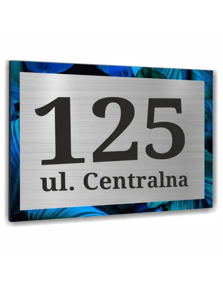 NUMER NA BUDYNEK Tabliczka ALUMINIUM 3D kolorowy nadruk drugoplanowy 20x15cm dibond