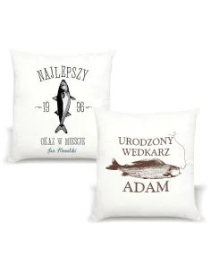 Poduszka PREZENT dla WĘDKARZA URODZONY WĘDKARZ