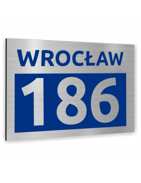 METALOWA TABLICA ADRESOWA NAZWA ULICY ALUMINIUM 3D 30x20cm dibond