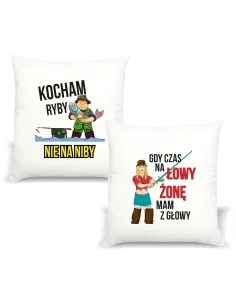 Poduszka PREZENT dla WĘDKARZA KOCHAM RYBY