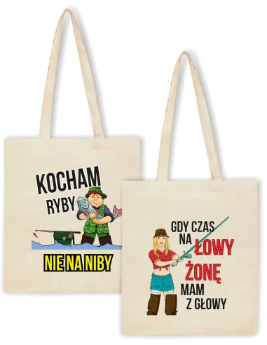 Eko Torba PREZENT dla WĘDKARZA KOCHAM RYBY