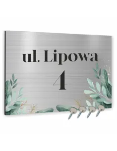 Cyfry na dom NUMER DOMU SREBRNE z różnymi motywami aluminium 3D 30x20cm dibond