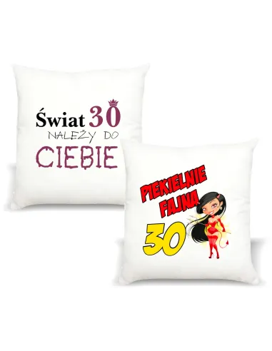 FOTO Poduszka z nadrukiem Prezent na urodziny 30