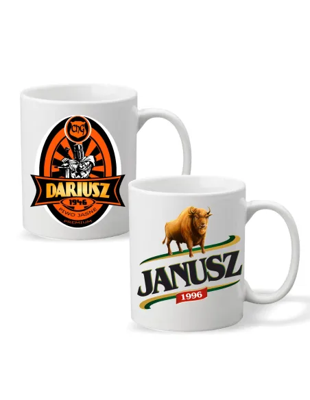 Foto kubek z nadrukiem imieniem prezent piwosza