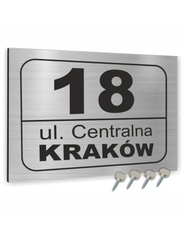 Tabliczka Tablica ADRESOWA ALUMINIOWA różne elementy dibond 30x20 cm