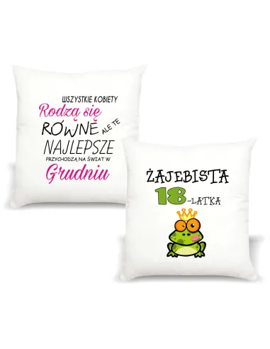 FOTO Poduszka Prezent na urodziny Żajebista 18