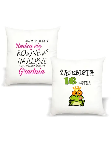 FOTO Poduszka Prezent na urodziny Żajebista 18