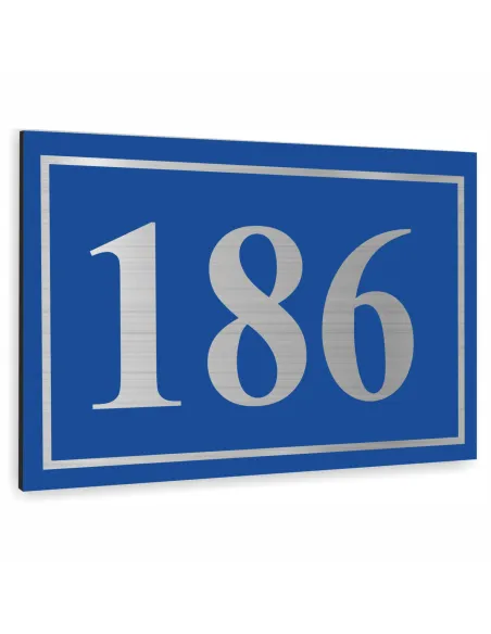 Tabliczka Tablica ADRESOWA ALUMINIOWA niebieskie elementy dibond 30x20 cm
