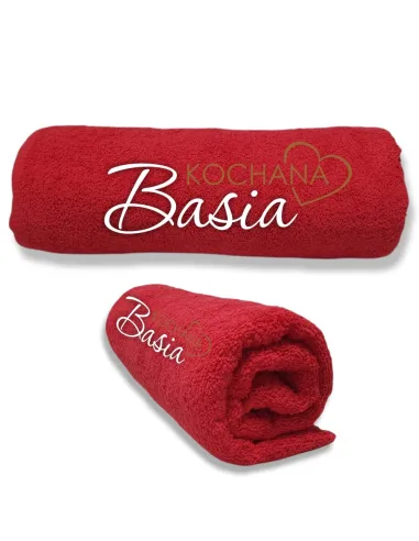 RĘCZNIK z haftem PREZENT na Walentynki dla żony