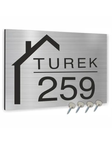 TABLICA ADRESOWA z numerem domu z różnymi motywami DIBOND 30x20 cm