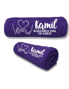 RĘCZNIK z haftem PREZENT Walentynki dla chłopaka