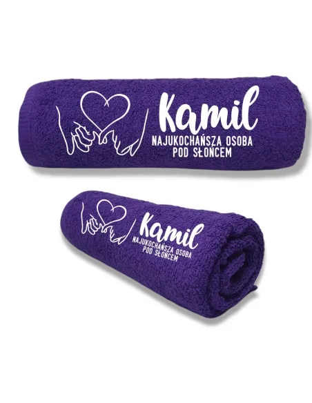 RĘCZNIK z haftem PREZENT Walentynki dla chłopaka