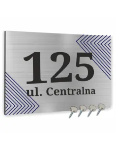 NUMER NA BUDYNEK dom Tabliczka ALUMINIUM delikatny wzór 30x20cm dibond