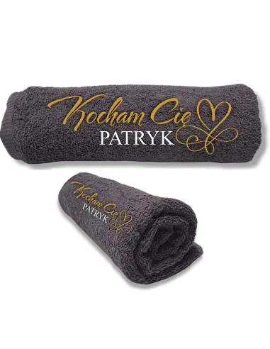 RĘCZNIK z haftem PREZENT na Walentynki dla faceta