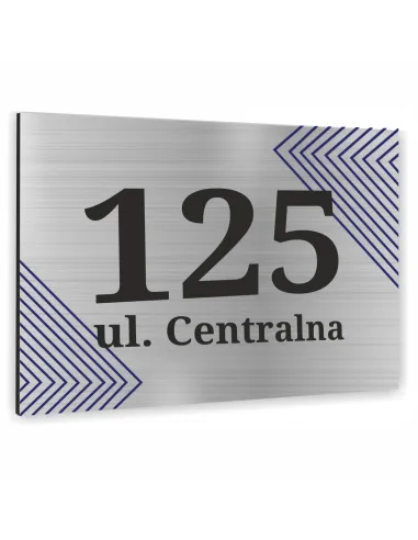 NUMER NA BUDYNEK dom Tabliczka ALUMINIUM delikatny wzór 30x20cm dibond