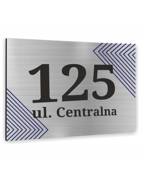 NUMER NA BUDYNEK dom Tabliczka ALUMINIUM delikatny wzór 30x20cm dibond