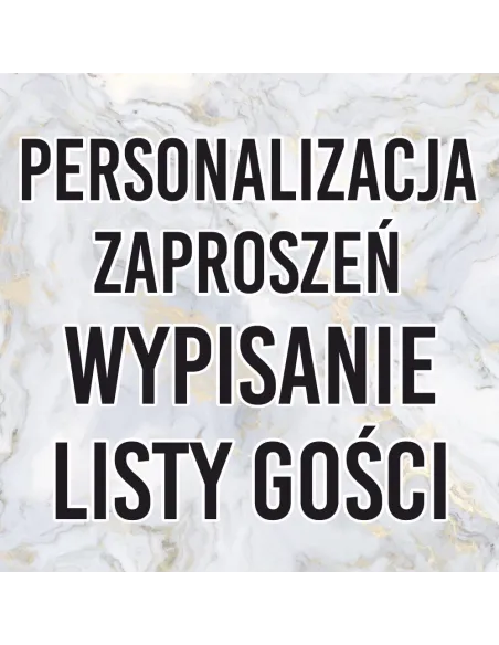 Personalizacja zaproszeń - wypisanie listy gości