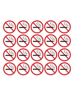 Naklejka naklejki zakaz palenia 5 cm - 110 sztuk