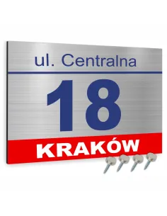 Tabliczka adresowa numer domu NAZWA ULICY 40x30 dibond