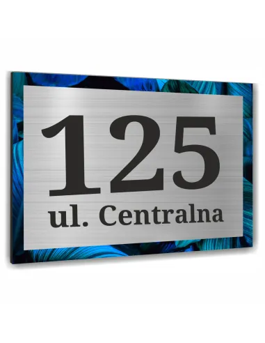 NUMER NA BUDYNEK Tabliczka ALUMINIUM 3D kolorowy nadruk drugoplanowy 30x20cm dibond