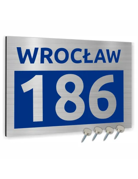 METALOWA TABLICA ADRESOWA NAZWA ULICY ALUMINIUM 3D 40x30cm dibond