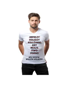 Koszulka z nadrukiem na wieczór kawalerski