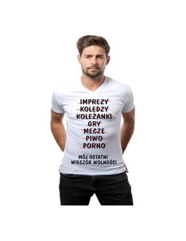 Koszulka z nadrukiem na wieczór kawalerski