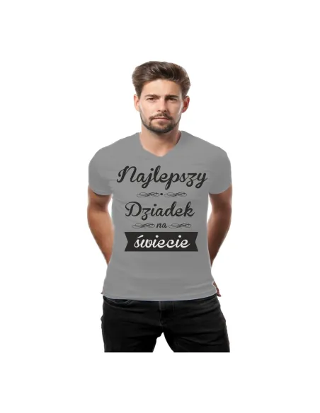 Koszulka z nadrukiem najlepszy dziadek na świecie Prezent na Dzień Dziadka