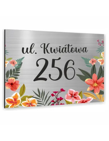 Tabliczka ADRESOWA ALUMINIOWA kolorowa Tablica NUMER DOMU dibond 40x30 cm