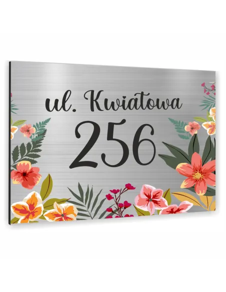 Tabliczka ADRESOWA ALUMINIOWA kolorowa Tablica NUMER DOMU dibond 40x30 cm