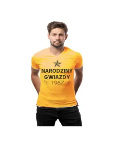 Koszulka z nadrukiem narodziny gwiazdy rok