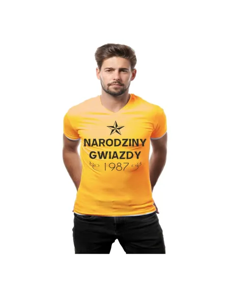 Koszulka z nadrukiem narodziny gwiazdy rok