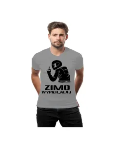 Śmieszna Koszulka dla mężczyzny z nadrukiem zimo wypier_alaj