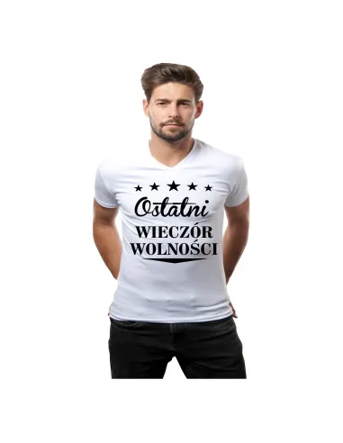 Koszulka na wieczór kawalerski z napisem