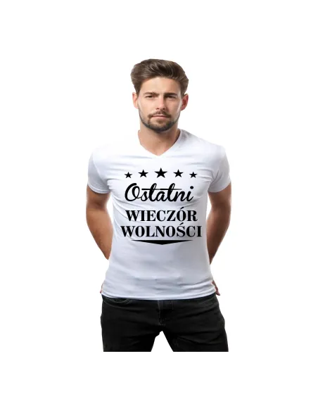 Koszulka na wieczór kawalerski z napisem