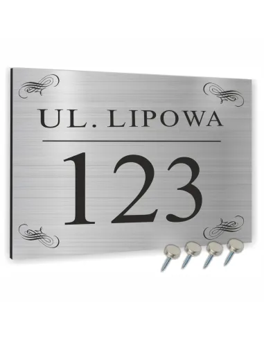 Numer domu Oznakowanie domu tablica adresowa w różnym wzorze 40x30 cm dibond