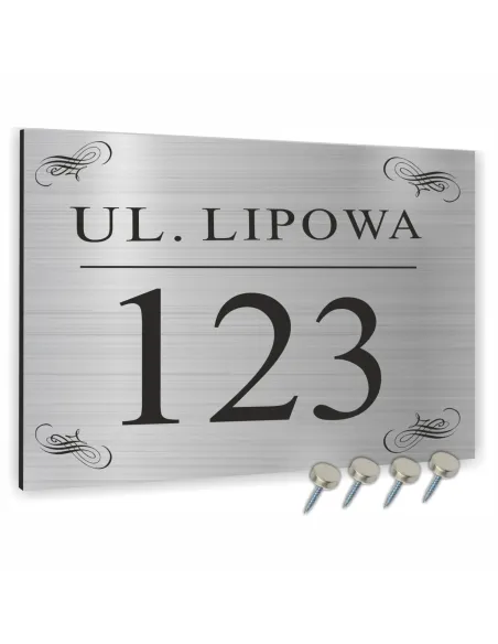 Numer domu Oznakowanie domu tablica adresowa w różnym wzorze 40x30 cm dibond