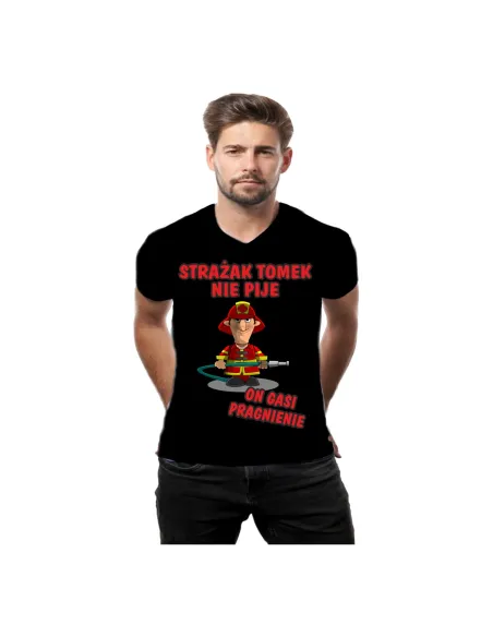 Koszulka strażak Tomek nie pije on gasi pragnienie